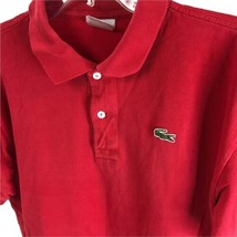 Vintage Lacoste Short Sleeve Embroidered Logo Polo Shirt (Size 5) Red retro - $29.69