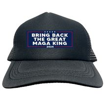 TRUMP GREAT KING MAGA FLAG FUNNY Trucker Hat Cap Foam Mesh Baseball HF0334 - $15.83