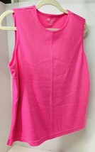 TOG Shop Women&#39;s 0X Tee Shirt Bright  Pink Tank Cotton Blend Great Shape  - £9.89 GBP