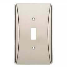 brainerd upton 1-Gang Standard Toggle wall plate, satin nickel - $4.45