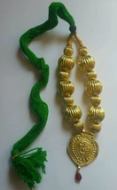 Punjabi Folk Cultural Bhangra Gidha Kaintha Pendant in Green thread necklace N2 - £16.11 GBP
