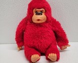Red Valentine Gonga Plush Gorilla Ape Monkey Vintage 8&quot; Thumb Banana - £23.66 GBP