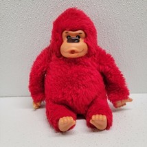 Red Valentine Gonga Plush Gorilla Ape Monkey Vintage 8&quot; Thumb Banana - £23.63 GBP