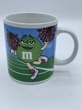 M&amp;M&#39;s Collectible Coffee Mug Galerie 2003 Blue #1 Fan &amp; Green Cheerleader - £6.75 GBP