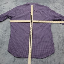 Banana Republic Shirt Mens Medium 15 15.5 Purple Flip Cuff Dress Work Button Up - £20.34 GBP