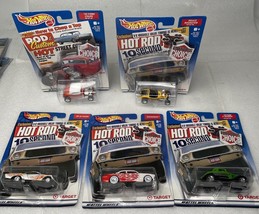 2000 HOT WHEELS Hot Rod 10 Second Series Lot of 5 Roadster, Coupe, Shoebox - £18.09 GBP