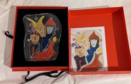 Spirit of Celebration Sasaki Crystal Matt Lamb Glass Sculpture Box Card NEW - $145.42