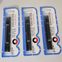 Sheaffer (R Pen Refills, Ink Cartridges, Jet Black Lot of 3 - 5 Packs - 15 Total - $26.68