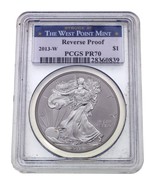 2013-W $1 Silver American Eagle Reverse Proof Graded by PCGS as PR70 - £118.03 GBP