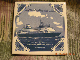 HOLLAND  COASTER NEW W/COA AND PIN HOLLAND AMERICA LINES NETHERLANDS - £7.92 GBP