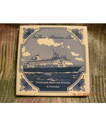 HOLLAND  COASTER NEW W/COA AND PIN HOLLAND AMERICA LINES NETHERLANDS - £7.90 GBP