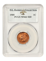 1905 1C PCGS MS66+RD ex: D.L. Hansen - £3,046.02 GBP