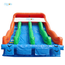 Sale and Best PVC Material Dual Lane Inflatable Slide Water Park Slide Game