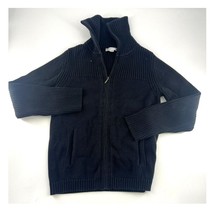 Pendleton Sweater Womens Small Black Full Zip Cotton Blend Long Sleeve Q... - $16.18