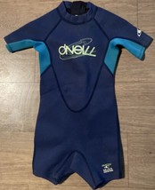 O&#39;Neill Toddler Size 2 Wetsuit Zip Front 50+ UV Protection Nylon Blend - £13.99 GBP