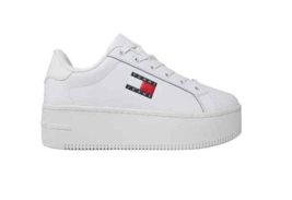 Tommy Hilfiger Jeans Women Sneakers - 9 US EU 40 White Designer Fashion ... - $157.93 CAD