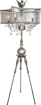 Floor Lamp Ilia Luna Bella 5-Arm Glass Chandelier Tripod Hand-Painted Pearl Iron - £4,066.54 GBP
