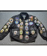 COOPER G-1 USA Leather Bomber Party Flight Jacket 50 Naval Patches Brown... - €644,81 EUR