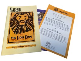 Disneys The Lion King Broadway Stagebill November 1999 New Amsterdam The... - $11.57