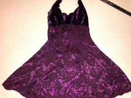 Naughty Sexy Halloween Cosplay Womens Roberta Purple Very Short Dress Size 3 -4 - £19.69 GBP