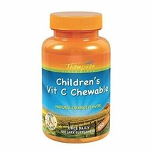 Thompson Vitamin C 100 Children&#39;s Chewable, Orange Flavored 100 mg 100 chews - £8.51 GBP