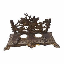 Antique B&amp;H Bradley And Hubbard Inkwell Hunting STAG Scene 354-9 - £61.86 GBP