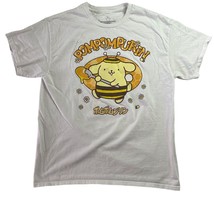 Sanrio Unisex Pompompurin White Short Sleeve Graphic Tee, Size Large - £18.21 GBP