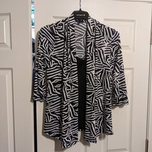 Notations women&#39;s size large zebra print blouse - $4.94