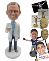 Personalized Bobblehead Male Dentist Holding A Denture Prop - Careers &amp; Professi - £72.74 GBP
