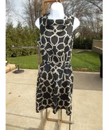 TALBOTS BLACK&amp;BEIGE PRINT DRESS 12 - £17.24 GBP