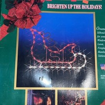 Santa Sleigh Light up Window Decoration Christmas Silhouette 1995 Vintag... - $20.35