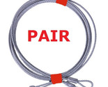Garage Door Torsion Cables 7′ (102&quot;) Door Wire Assembly 1/8&quot;, 7x19 PAIR - €8,33 EUR