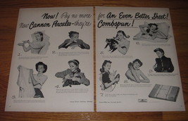 1946 Cannon Percales Sheets Ad - now! Pay no more for an even better sheet! - $18.49