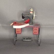 Dollhouse Miniature Wooden Treadle Sewing Machine - £11.76 GBP