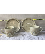 80s Daisies Vtg Royal Doulton Lambethware Florinda 4 pc. 2 cups + 2 sauc... - $40.18 CAD