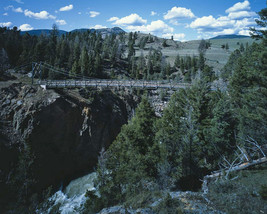 Tower Suspension Bridge over Yellowstone River in Wyoming Photo Print - £6.96 GBP+