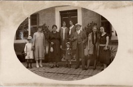 RPPC Man Hat &amp; Cigar Women Dresses Darling Children Real Photo Postcard Z20 - $6.95