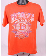 True Vintage Denver Broncos T Shirt-Adult Size Large-Orange-Logo 7-Distr... - £29.85 GBP
