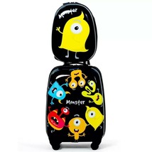 2pc Monsters Travel 16&quot; 12&quot;  Kids Suitcase w/ Wheels Luggage Set - £85.99 GBP