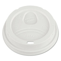 Dixie D9542PK 10 oz. - 20 oz. Hot Cups Drink-Thru Dome Lids - White (100... - £27.54 GBP