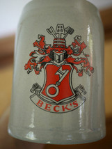 Vintage Becks GERMAN Salt Glaze Stoneware Ceramic Bier Beer Stein Mug .5 Liter - £23.48 GBP