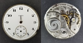 Elgin Natl Watch Co. pocket movement face 15j 12s 1919 USA - $40.93 CAD