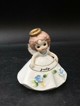 Josef Originals Birthday July Ceramic Angel Girl  Figurine Taiwan Vintage - €17,19 EUR