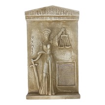 Themis Greek Goddess of Divine law with Oath of Lawyers Relief Wall Decor - £47.40 GBP