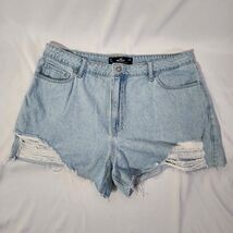 Hollister Ultra High Rise Mom Shorts Size 33 Denim Jean Cut Off Cotton - $15.39
