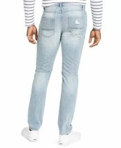 Sun + Stone Men&#39;s Lorcan Destroyed Slim-Fit Jeans in Blanco Wash White-29/32 - £22.87 GBP