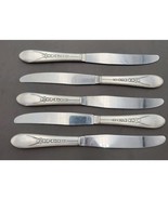 WM Rogers Mfg Set 5 Dinner Knives PRISCILLA LADY ANN Silverplate Flatwar... - $422.78 MXN