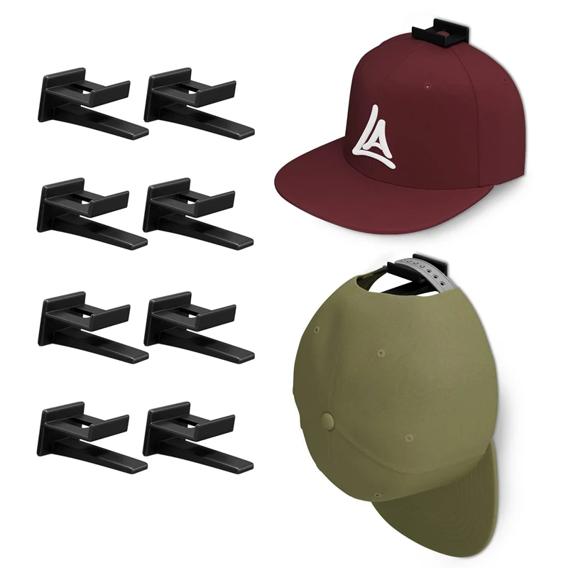 5/8pcs Adhesive Hat Rack Display Hooks for Wall Door Baseball Cap Holder Closet  - £83.11 GBP