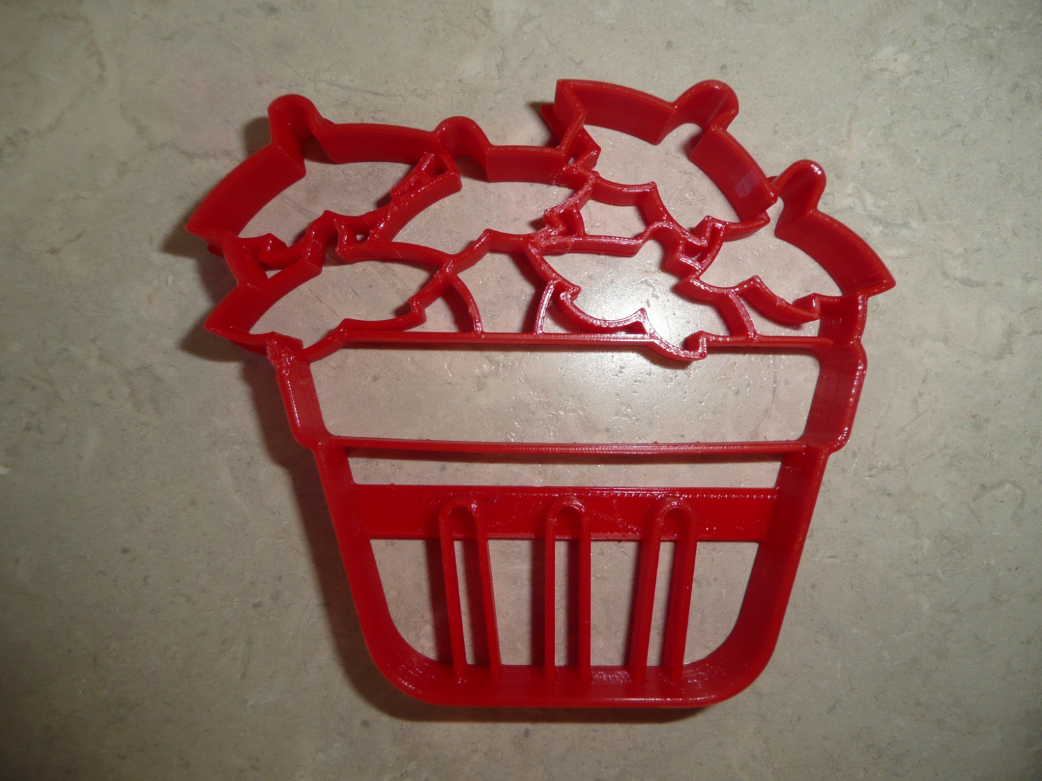 6x Strawberry Basket Fondant Cutter Cupcake Topper 1.75 IN USA FD4815 Item image 2