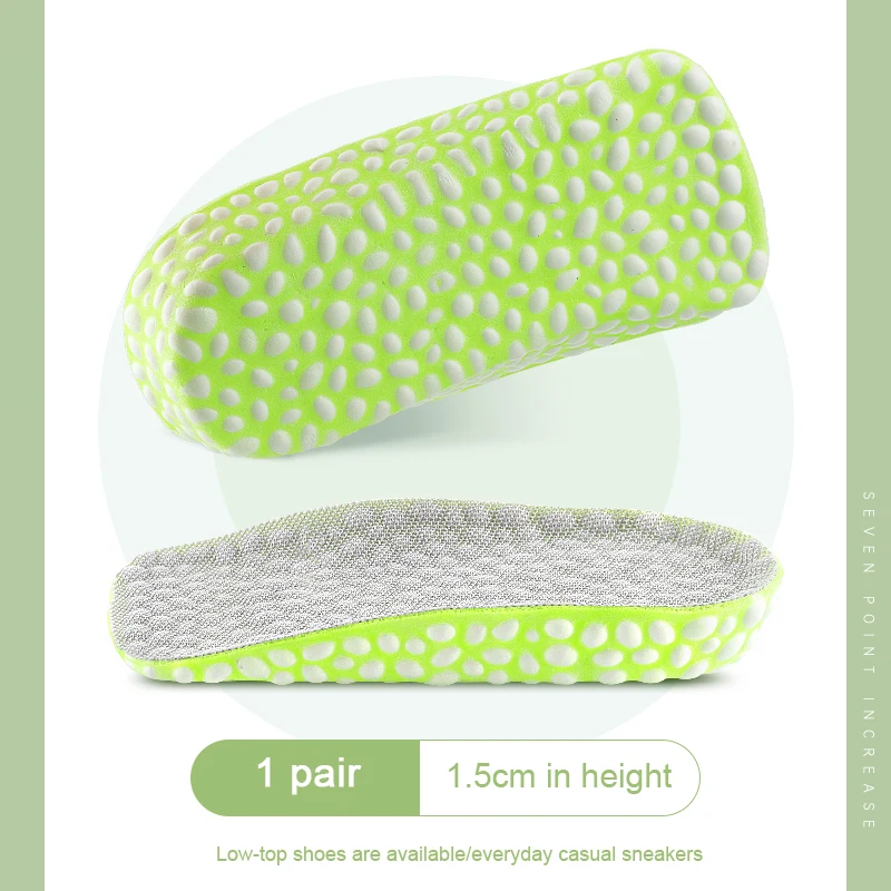 Height Increase Insole Seven Point Invisible Inner Heightening Pad Sneaker Half  - £111.35 GBP